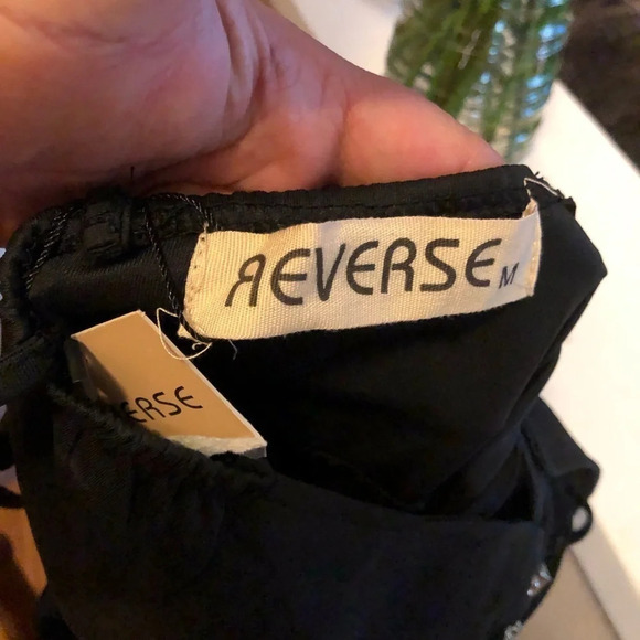 Reverse Brand Caged Style Studded Midi Dress in black size Medium - Picture 6 of 7